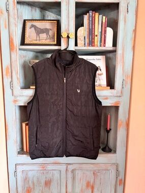 Men's Black Quilted Puffer Vest - vuori large